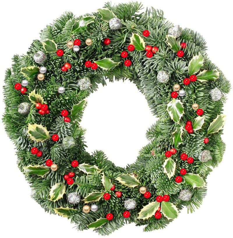 Ascension 50pcs Artificial Holly Berries, 10 mm Fake Berries Decor on Wire for Christmas Tree Decorations Flower Wreath DIY Craft Use (Red) - Image 4