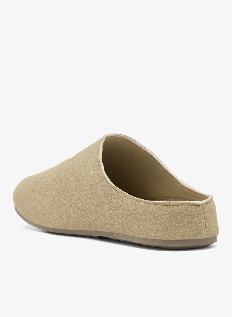 Glamorous TAUPE MF Suedette Mule Clogs for Women | Best Price UAE