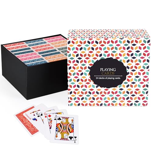 Timenued Playing Cards Bulk24 Decks of Cards24 Pack Poker Cards SetStandard Playing Cards with a Colorful Gift BoxSuitable Various Fun Card Games for Adults and Seniors Holiday Presents - Image 5