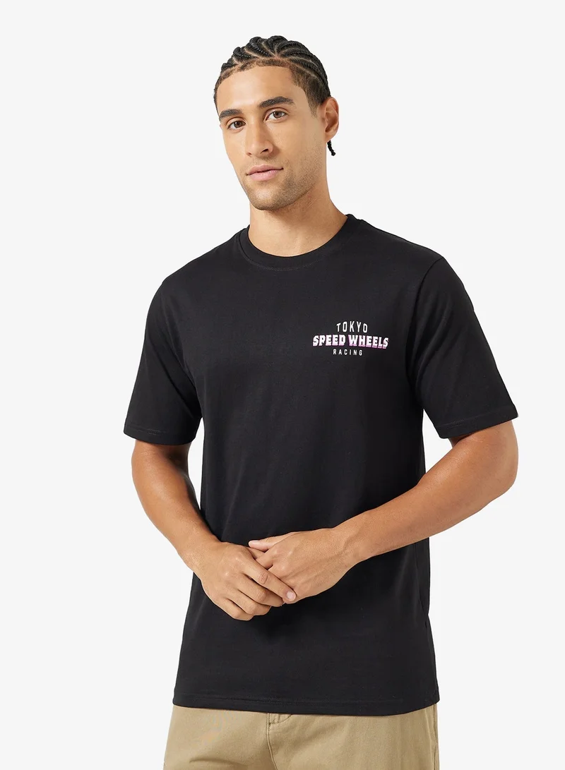 Seventy Five Graphic Print Regular Fit T-Shirt