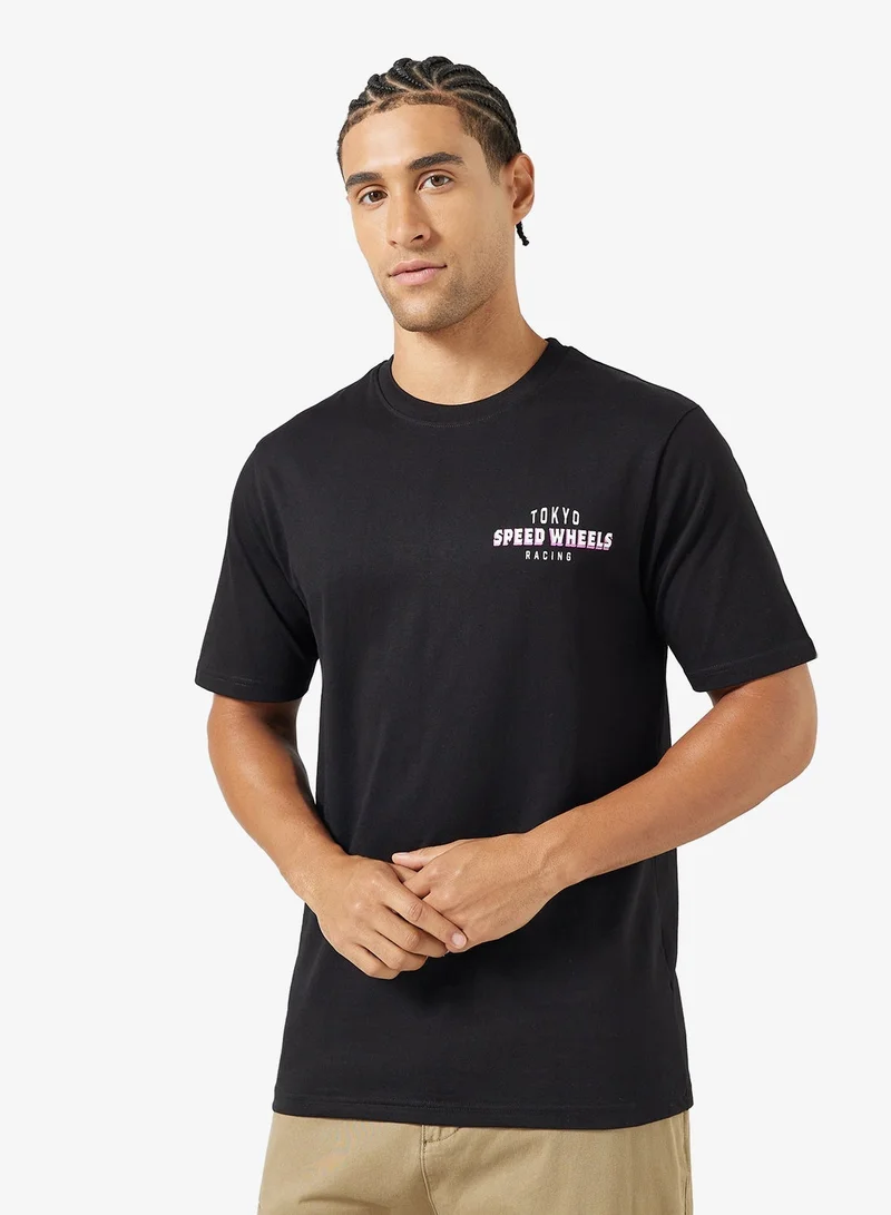 Seventy Five Graphic Print Regular Fit T-Shirt