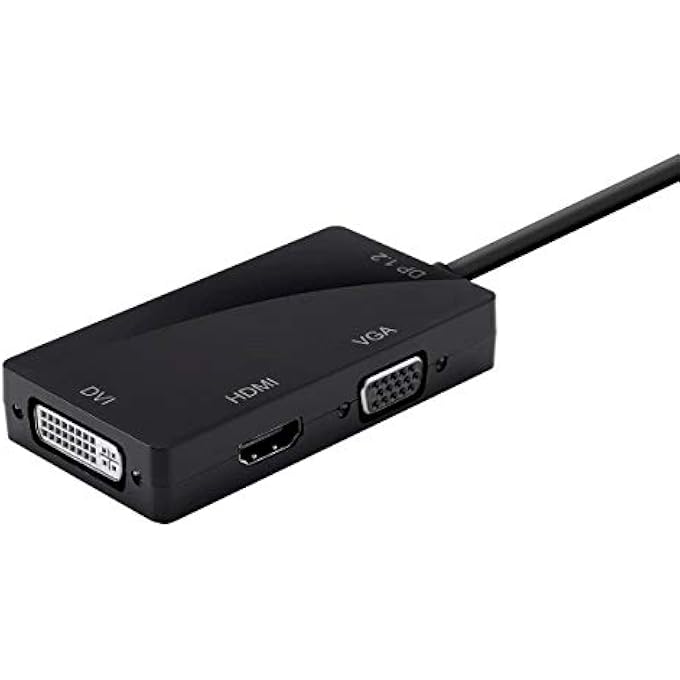 rayihni MINI DISPLAYPORT 1.2A / THUNDERBOLT TO 4K HDMI, DVI, AND VGA PASSIVE ADAPTER, BLACK (112799) - Image 2