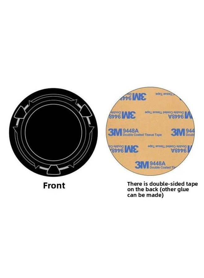 Radiator Magnetic Film Black Ultra-thin Cold Iron Film Suitable For Mobile Phone Tablet Magnetic Radiator Magnetic Patch-Color:Diameter 60mm With Pattern - Image 1