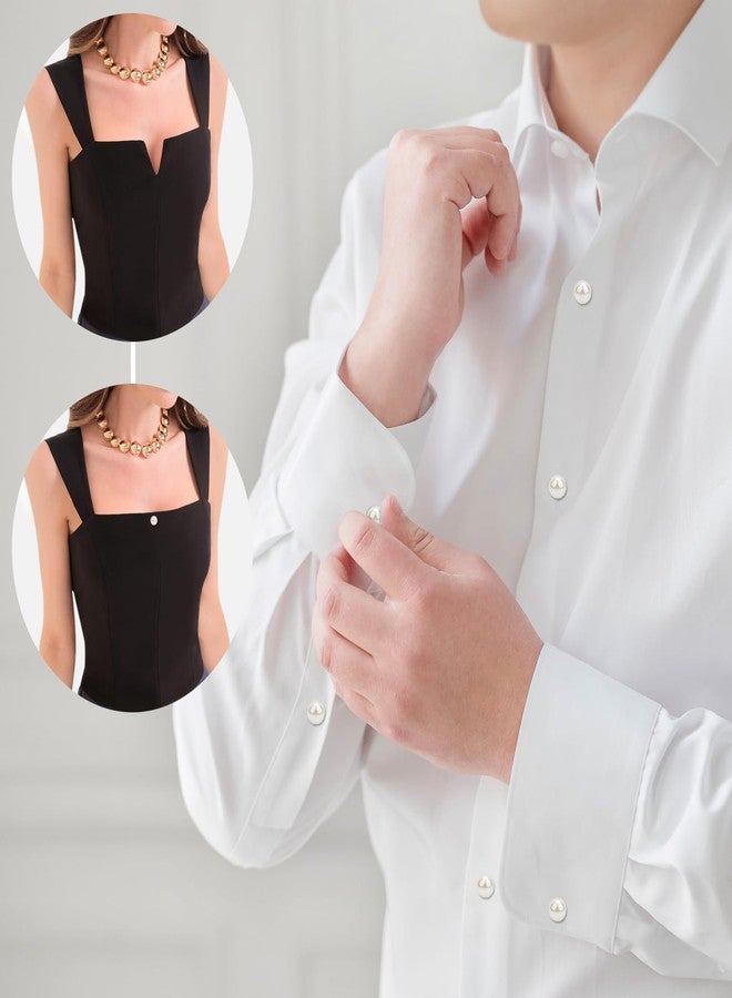 SOKOSEY 20 Sets 10mm Pearl Buttons No Sew Pins for Women, Reusable and Removable Button for Clothes, Decorative Button Pin, Brooch Fixed - Image 5