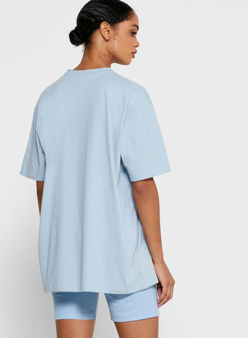 Ginger Basics Oversized T-Shirt Cycling Shorts Set