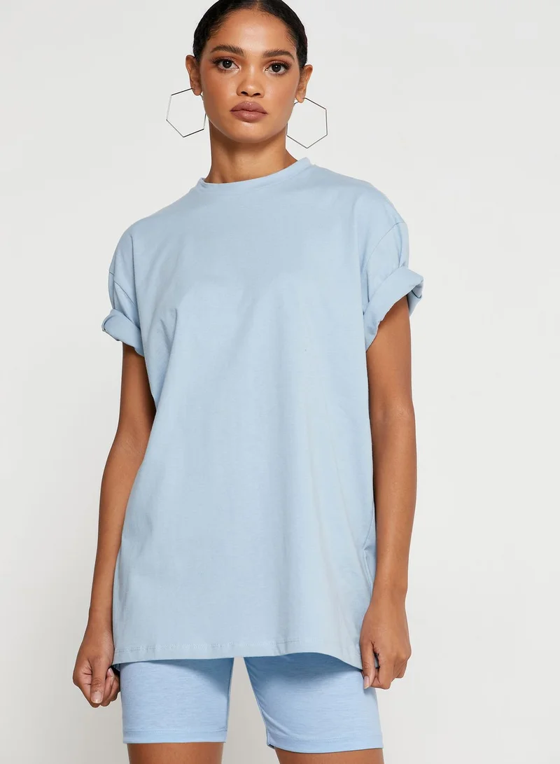Ginger Basics Oversized T-Shirt Cycling Shorts Set