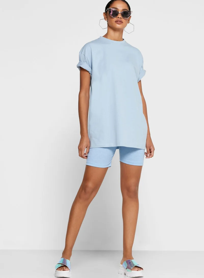 Ginger Basics Oversized T-Shirt Cycling Shorts Set