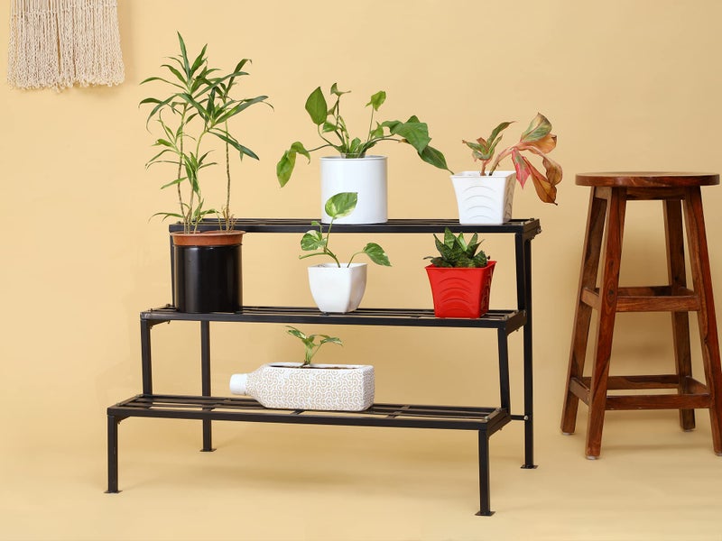 Skafa Multiple Plants and Pots Stand, Indoor Shelf Holder Rack, Rectangular Multi-Tiered Plant Stand (3 TIER) - Image 2