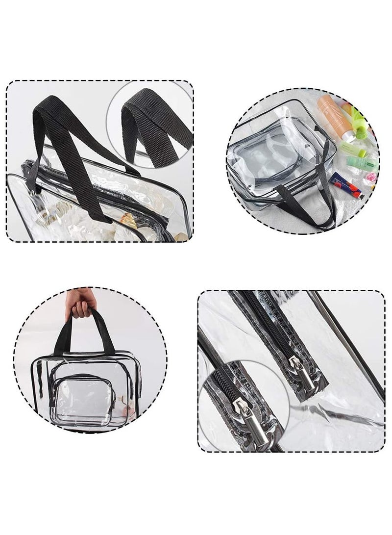 ORiTi 3-Piece Clear Toiletry Bags, Clear Plastic Cosmetic Bag With Zipper PVC Make-Up - Image 3