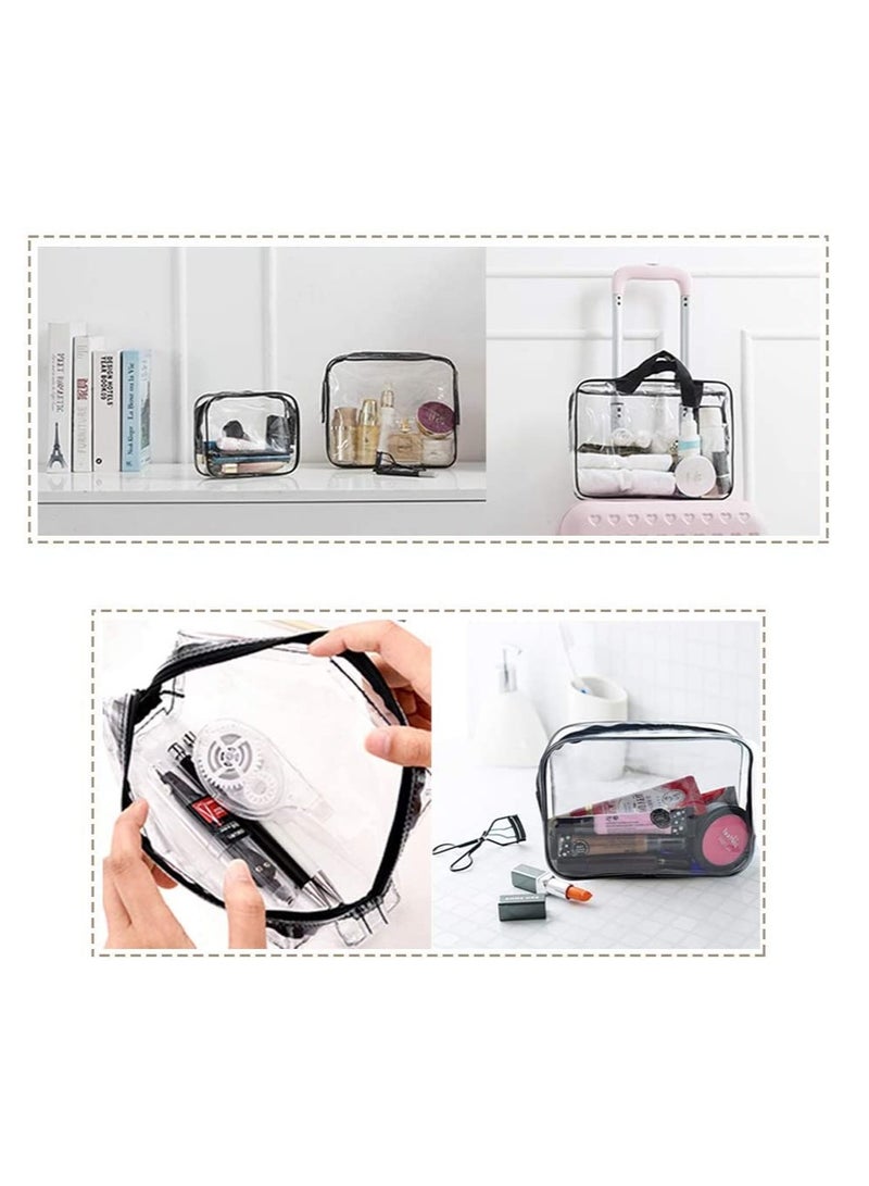 ORiTi 3-Piece Clear Toiletry Bags, Clear Plastic Cosmetic Bag With Zipper PVC Make-Up - Image 4