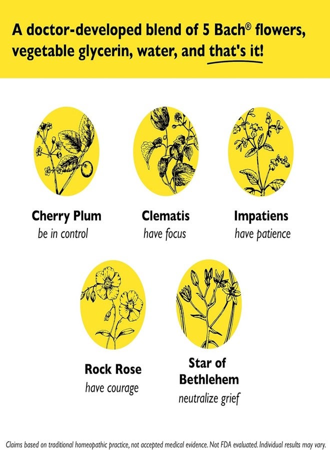 RESCUE Bach RESCUE Remedy Dropper 20mL - Pack of 2 - Natural Stress Relief, Homeopathic Flower Essence, Vegan, Gluten & Sugar-Free, Non-Habit Forming (Non-Alcohol Formula) - Image 5
