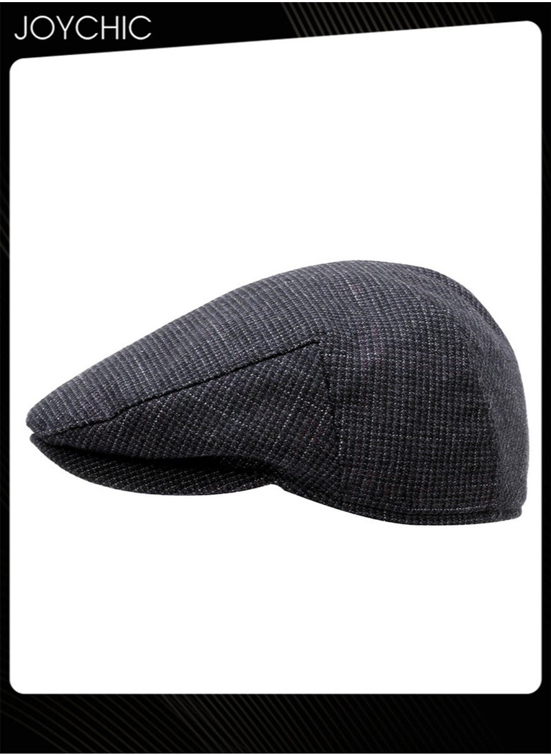 Joychic - Men Classic Winter Warm Flat Cap Light Square Design Beret Cap Adjustable Irish Cabbie Gatsby Hat Newsboy Cap Outdoor Hunting Hat One Size - Image 1