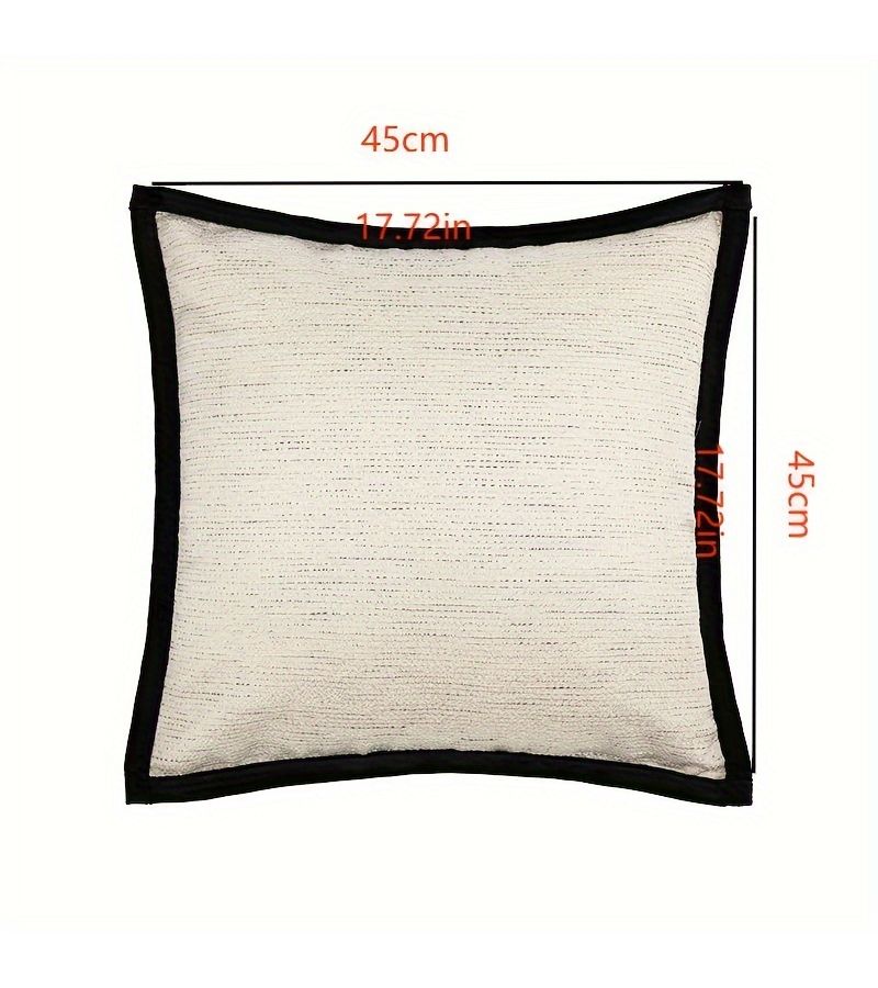 French Style Vintage Pillowcase Oatmeal Color Soft Breathable For Living Room - Image 3