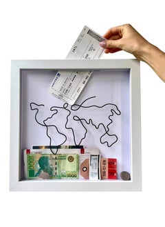 Travel Box for Memories, Adventure Archive Box, Small Shadow Box Frame, Travel Shadow Box with Slot Map, Travel Ticket Memory Box, World Map and Plane Design for Every Souveni, 8 in - pzsku/Z13FDB5057D567AC59602Z/45/_/1717029650/cd30ff03-a69a-4ca2-ac94-91ab4d36a1da