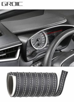 GROIC Car Interior Trim Self-Adhesive Lines, Automobile Corium Trim Strips Universal Car Decoration Pinstriping Dashboard Decorative DIY Genuine Leather decorative line for Refitting  - Image 1