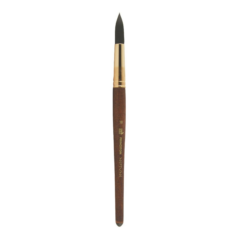 Princeton Neptune Round Brush Synthetic Short Handle Size 18 1 Count