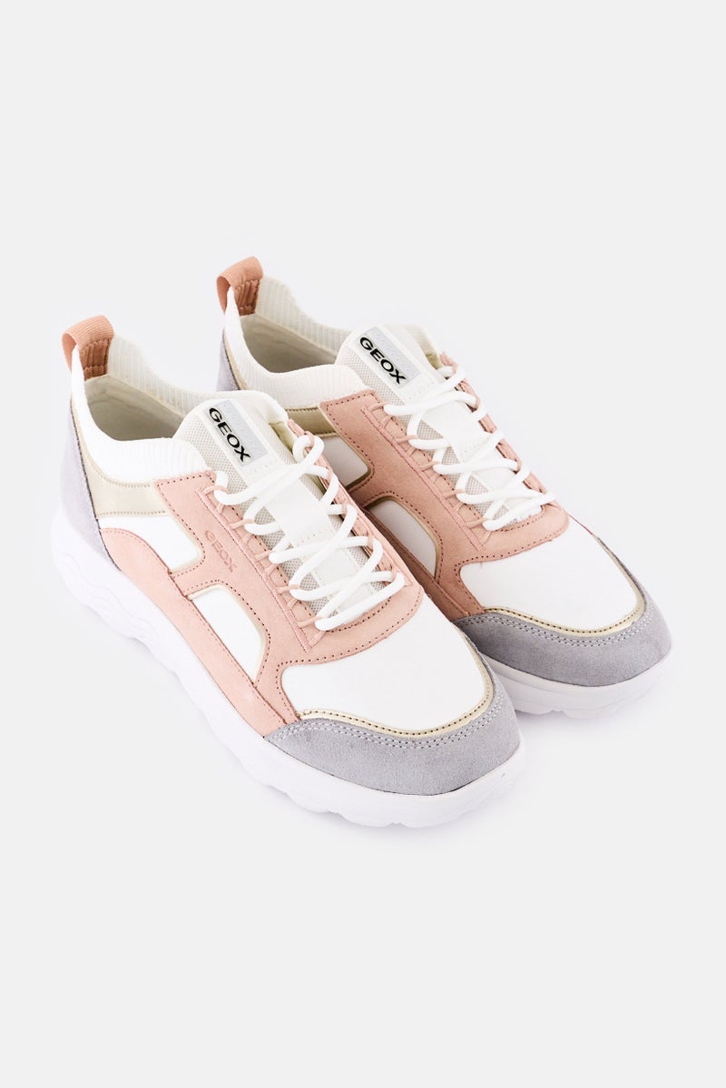 GEOX Women Brand Logo Lace Up D Spherica Shoes, Multicolor - Image 3