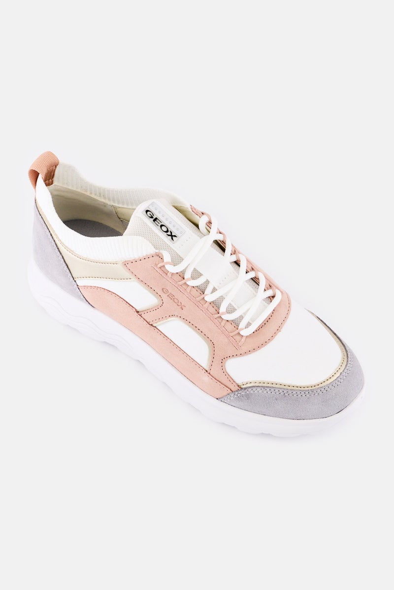 GEOX Women Brand Logo Lace Up D Spherica Shoes, Multicolor - Image 1