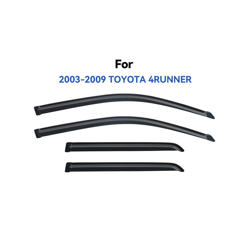 YQAUTEC Window Visors Rain Guards Shield for 2003-2009 Toyota 4Runner, Out-Channel Window Vent Wind Deflectors Visors Shades for 03 04 05 06 07 08 09 4Runner - Image 2