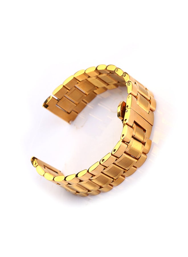 For Samsung Huawei Master Stainless Steel Five-bead Strap Iwatch8 Double Press Solid Butterfly Buckle Apple Strap - Image 2