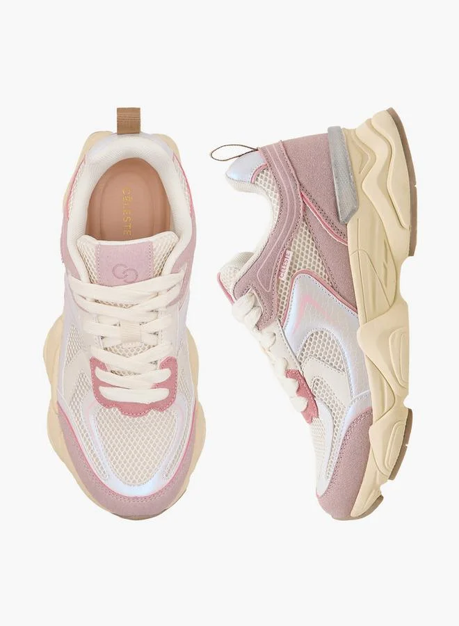 سيليست Women Mesh Panel Lace-Up Sneakers