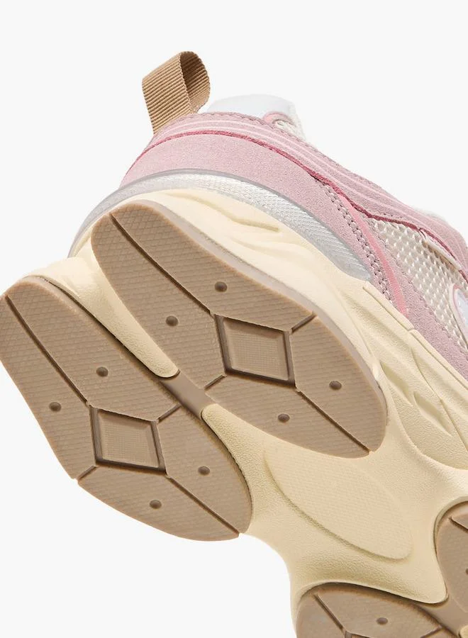 Celeste BLUSH Women Mesh Panel Lace-Up Sneakers for Women | Best Price UAE