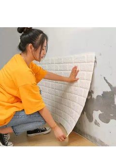 Generic FFD  Foam 3D Wall Tile Panels – Self-Adhesive PE Foam Stickers for Bedroom, Living Room, and TV Wall – Waterproof, Easy-to-Clean, Decorative Wallpaper for Home Decor  - Image 1