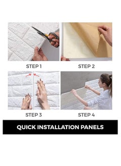 Generic FFD  Foam 3D Wall Tile Panels – Self-Adhesive PE Foam Stickers for Bedroom, Living Room, and TV Wall – Waterproof, Easy-to-Clean, Decorative Wallpaper for Home Decor  - Image 3