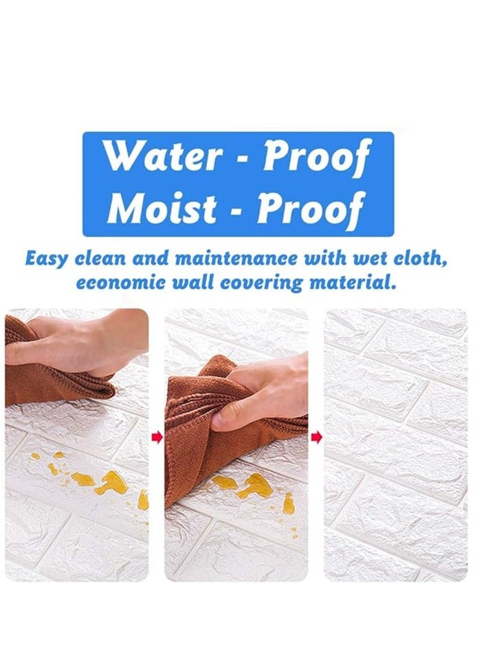 Generic - FFD  Foam 3D Wall Tile Panels – Self-Adhesive PE Foam Stickers for Bedroom, Living Room, and TV Wall – Waterproof, Easy-to-Clean, Decorative Wallpaper for Home Decor - Image 1