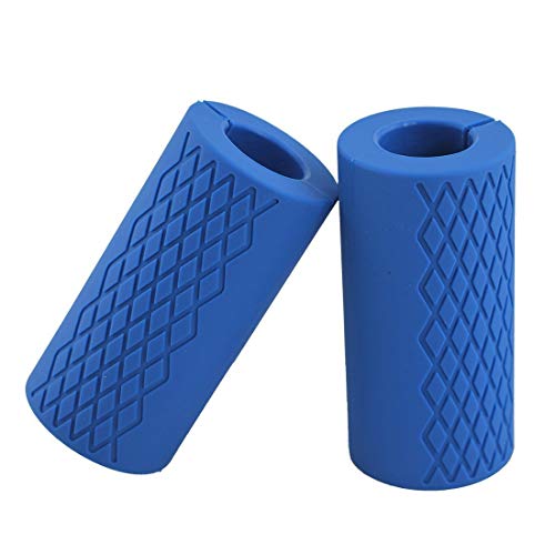 Tima Dumbbell Bar Handle Grips - Standard Bar Grips for Weight Lifting Fitness Strength Training - Arm Chest Workout Machines Grip (Blue, 1" Bar, Fat) - Image 3