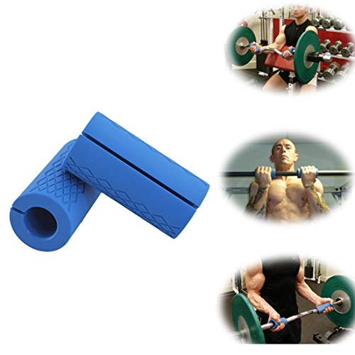 Tima Dumbbell Bar Handle Grips - Standard Bar Grips for Weight Lifting Fitness Strength Training - Arm Chest Workout Machines Grip (Blue, 1" Bar, Fat) - Image 4