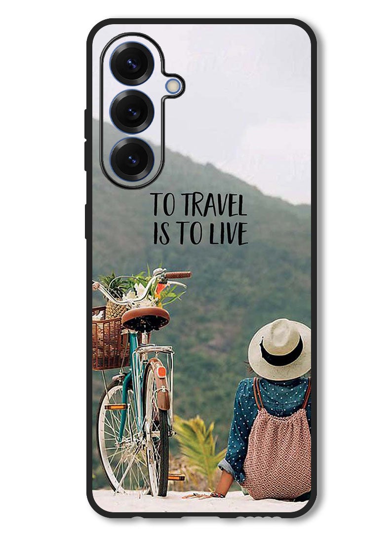Theodor Case Compatible with Samsung Galaxy A26 Protection Shockproof Bumper Cover To Travel Is To Live - Image 1