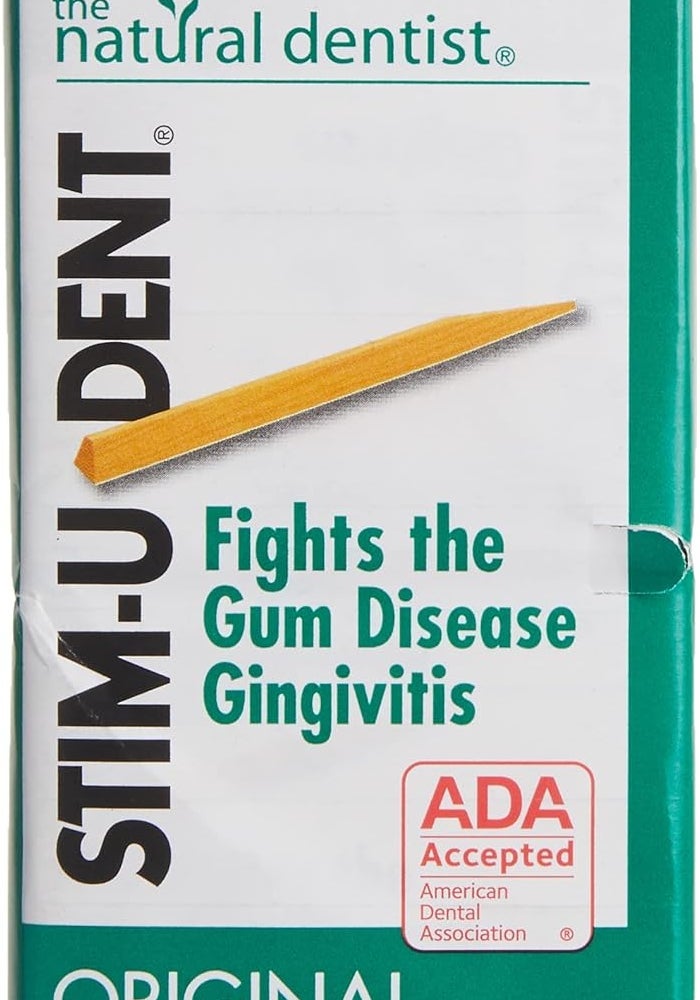 Stim-U-Dent Mint Plaque Removers - 4 Pack of 25 Soft Wooden Cleaners for Oral Hygiene - Image 1