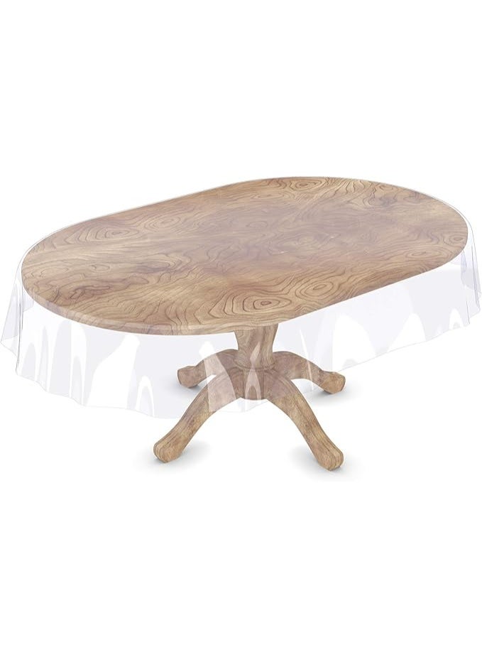 Tablecloth Transparent Oval Protective Cover 0.2 mm Clear 240 x 140 cm - Image 3