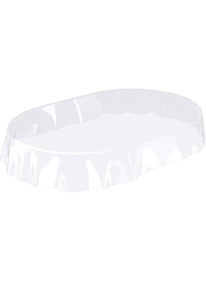 Tablecloth Transparent Oval Protective Cover 0.2 mm Clear 240 x 140 cm - Image 2