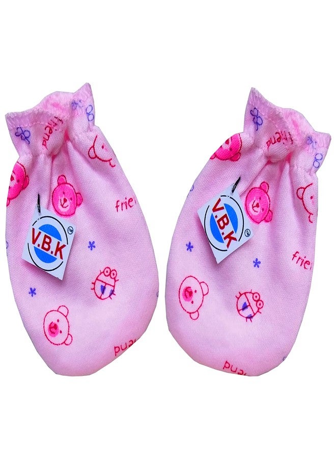 V.B.K قفازات VBK® للأطفال الرضع (أولاد وبنات)، 12 زوجًا، مصنوعة من قماش ناعم لطيف على البشرة، مناسبة للأطفال من عمر 0 إلى 6 أشهر - Image 4