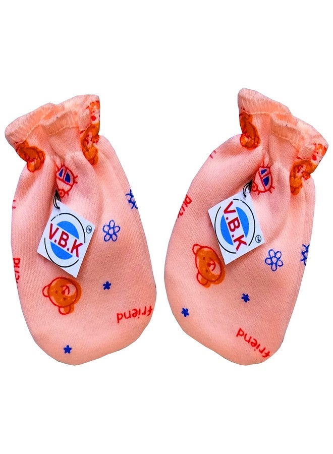 V.B.K قفازات VBK® للأطفال الرضع (أولاد وبنات)، 12 زوجًا، مصنوعة من قماش ناعم لطيف على البشرة، مناسبة للأطفال من عمر 0 إلى 6 أشهر - Image 2