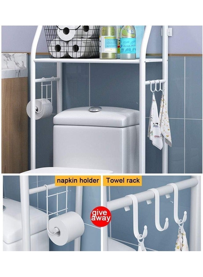 Generic Bathroom Space Saver, Toilet/Washing Machine Organizer Stand, 3-Tier Towel Storage Rack Holder Over The Bathroom Shelf Organizer (B-Shape) - Image 4