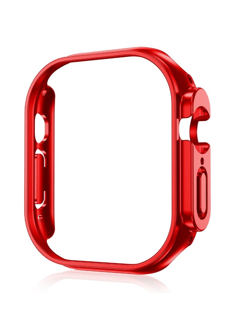 For Apple Watch Ultra 49mm Series  8 Case Hard PC Shockproof Cover No Screen Protector Red