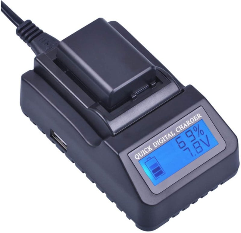 smart pro Power Smart Compatible for EN-EL15, EN-EL15C for D7200, D7500, D750, D810, Z7, Z6, Z5, Z6II, Z7II LCD Multifunction Digital Charger with USB Output LCD Fast Auto Cut Battery Charger - Image 3