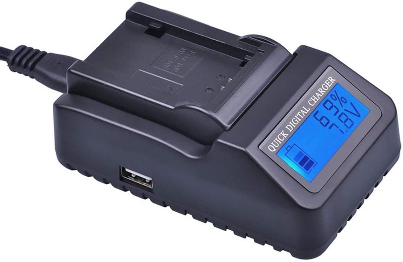 smart pro Power Smart Compatible for EN-EL15, EN-EL15C for D7200, D7500, D750, D810, Z7, Z6, Z5, Z6II, Z7II LCD Multifunction Digital Charger with USB Output LCD Fast Auto Cut Battery Charger - Image 1