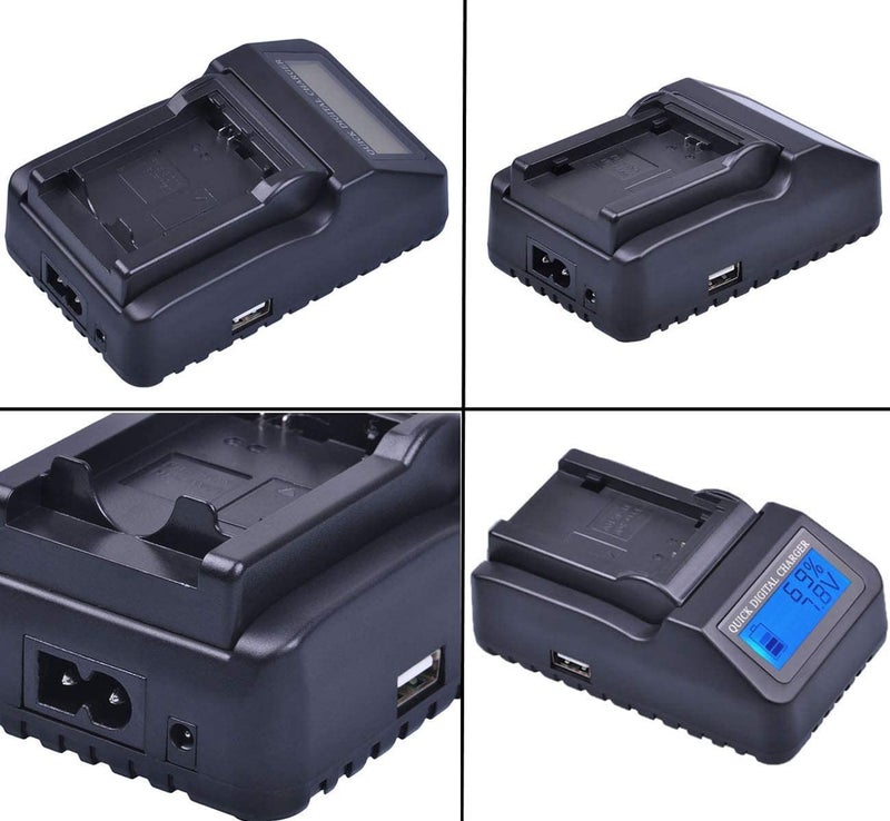 smart pro Power Smart Compatible for EN-EL15, EN-EL15C for D7200, D7500, D750, D810, Z7, Z6, Z5, Z6II, Z7II LCD Multifunction Digital Charger with USB Output LCD Fast Auto Cut Battery Charger - Image 4