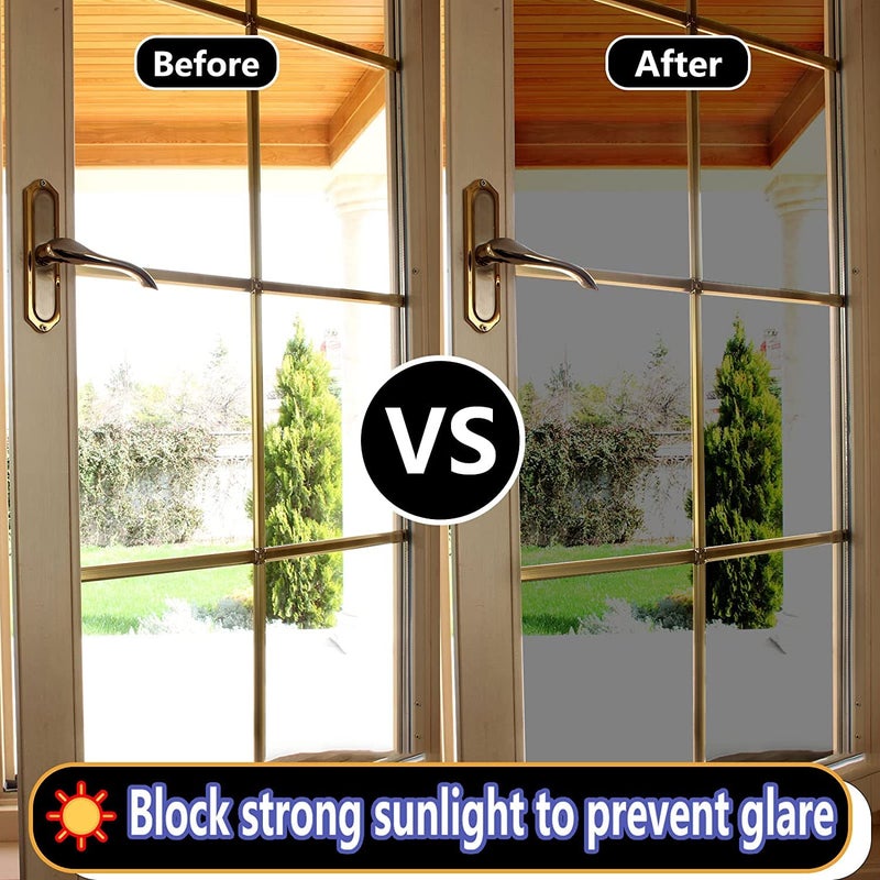 S-Sia Vendors-Good Purchase Good Care SIA VENDORS One Way Window Film Sun Blocking Window Tinting Film for Home Reflective Window Film Heat Control Window Tint No Glue Anti Glare Window Privacy Film 50cm X 121cm  - Image 2