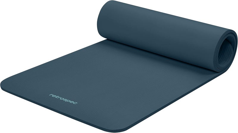 Retrospec Solana Yoga Mat Thick 1/2in Non-Slip Workout Mat with Nylon Strap - 72x24in Exercise Mat for Pilates, Stretching & Fitness - BPA Free, Easy Clean - Image 1