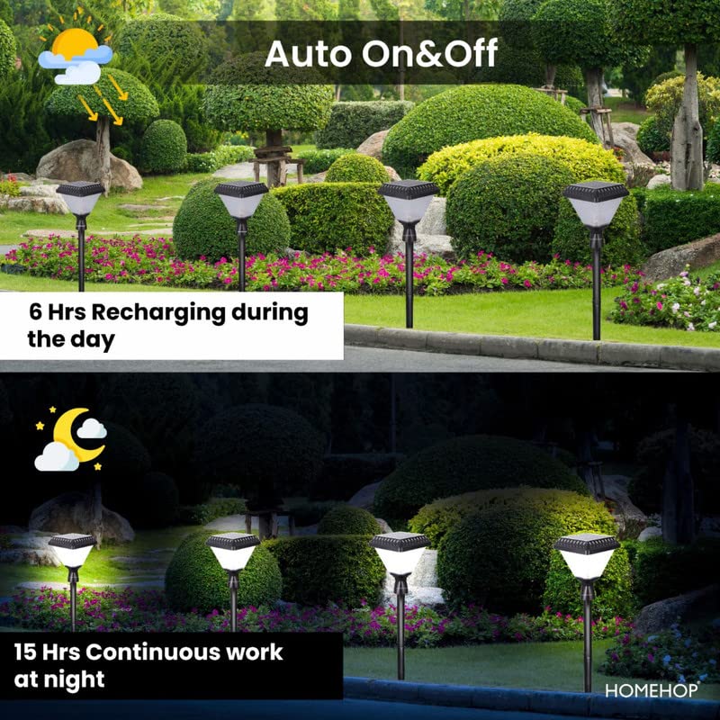 Homehop Garden Solar Light 10 LED Outdoor, Pathway, Home Decor, Waterproof, Decorative, Landscape,Bollard Lamp 2200mAh with Remote Control (ABS+PC,RGB) - Image 3