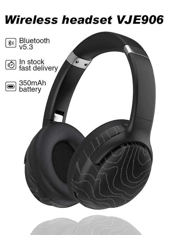 Wireless Over Ear Headphones, Three bass Modes, Hi-Res Audio, Bluetooth5.3 Low Latency Long Endurance,HiFi Stereo  Lightweight Headsets, with mic, Suitable for Travel Home Office Gym Cellphone PC - Image 1