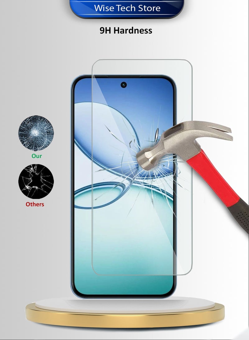 دبليو تيك واقٍ شاشة زجاجي مقسّى 9H 2.5D بحواف منحنية من سلسلة WTech المتميزة لهاتف Realme 15T 5G 2025 (MSG9CN) - شفاف - Image 3