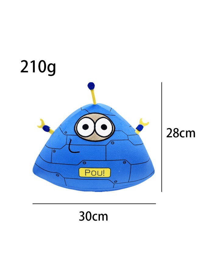 دمية لطيفة ولطيفة My Pet Alien Pou من القطيفة الطرفية - المواصفات: الروبوت الأزرق - Image 1