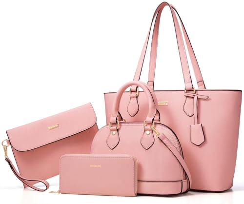 Bagsure 4PCS Women Fashion Handbags Purses Wallet Shoulder Bags Casual Tote Bag Crossbody Bags, Handbag Set Gift for Ladies Girls - Image 1