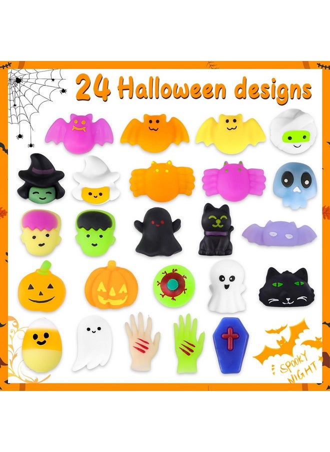 MGparty - 24Pcs Halloween Squishies Toys For Kids Halloween Party Favors Halloween Goodie Bag Fillers Prizes Halloween Decorations Stress Relief Toys For Adults - Image 1